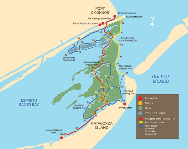 Port O&#x27;Connor Trail Map