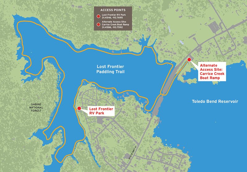 Toledo Bend-Lost Frontier map