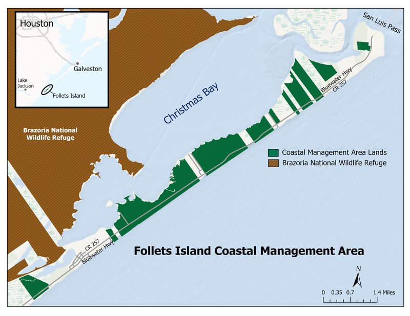 Follets Island CMA map