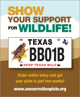 Show your support for wildlife, Order your conservation license plate today!