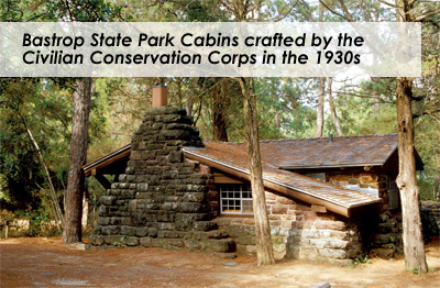 Cabins crafted by the Civilian Conservation Corps in the 1930s