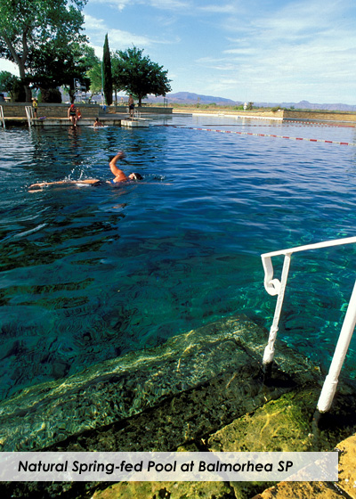 Natural spring-fed pool at Balmorhea State Park