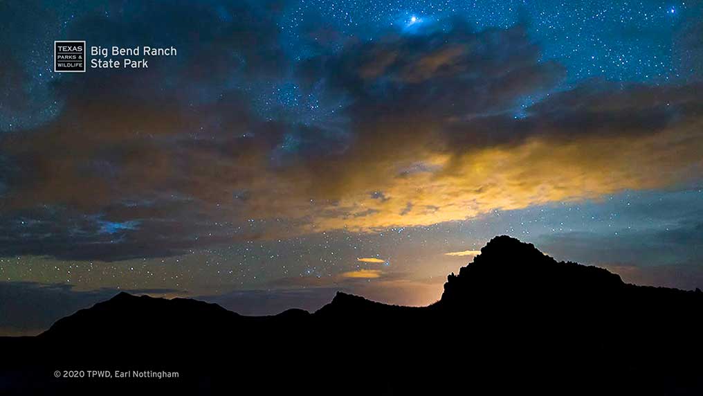 Stars and Clouds at Big Bend Ranch State Park