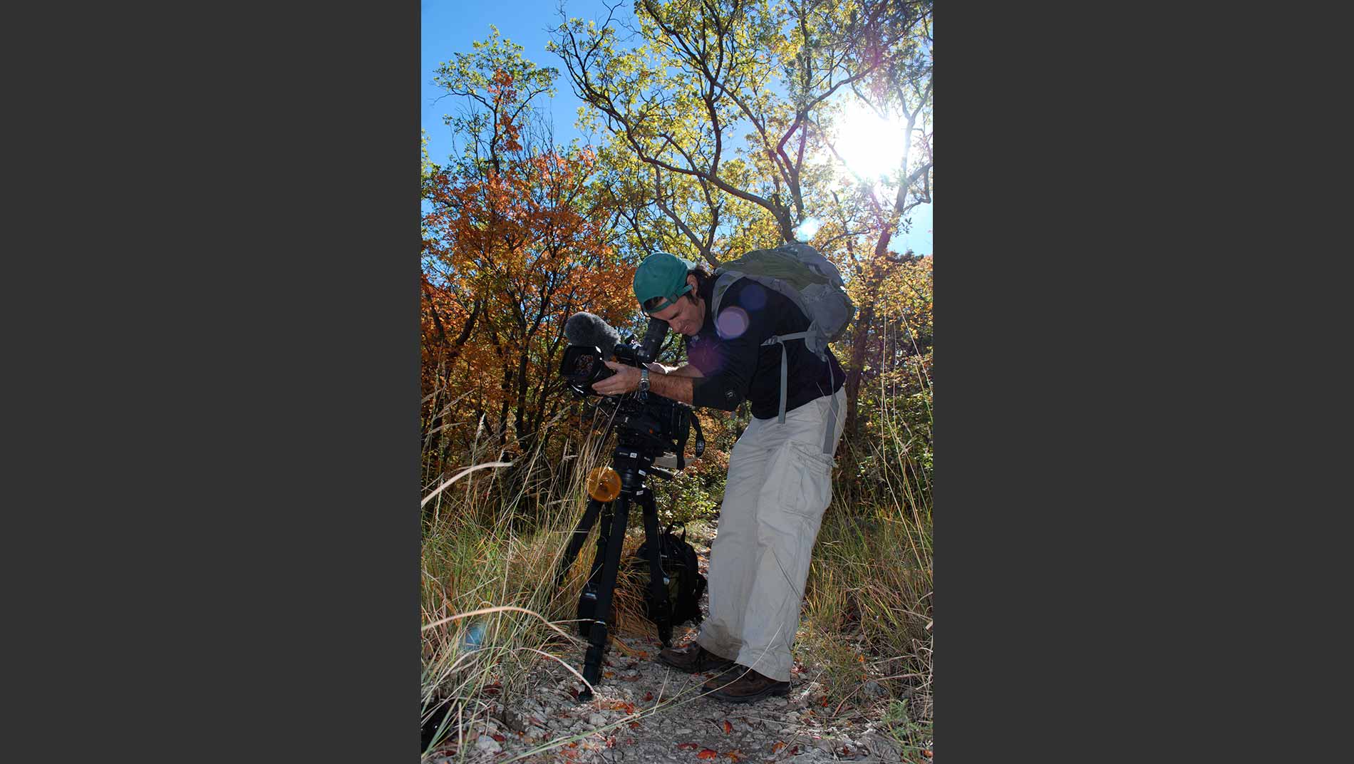 Abe Moore shoots the fall colors at Guadalupe Mountains National Park.