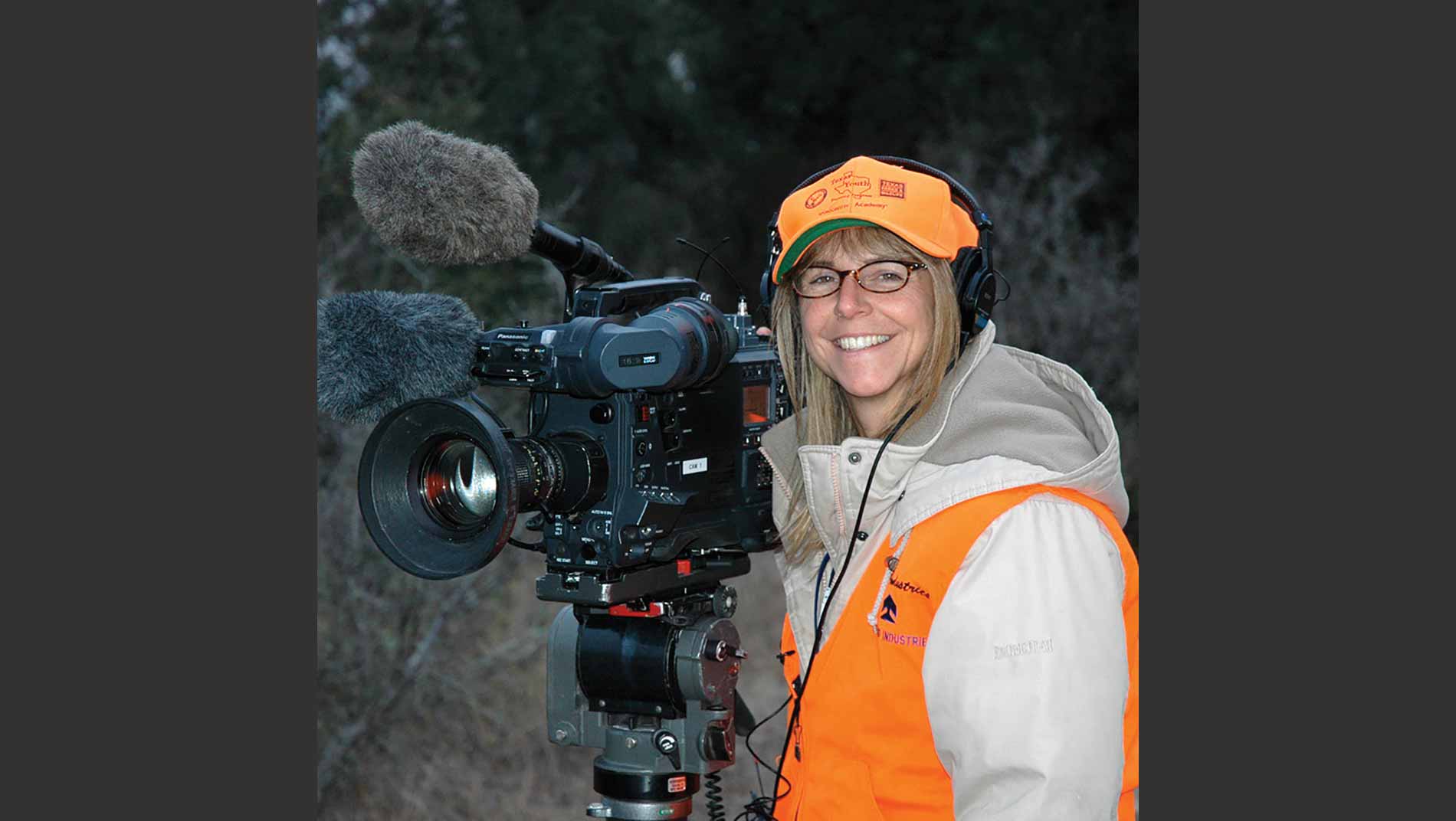 Producer Karen Loke on location in the Texas Hill Country.