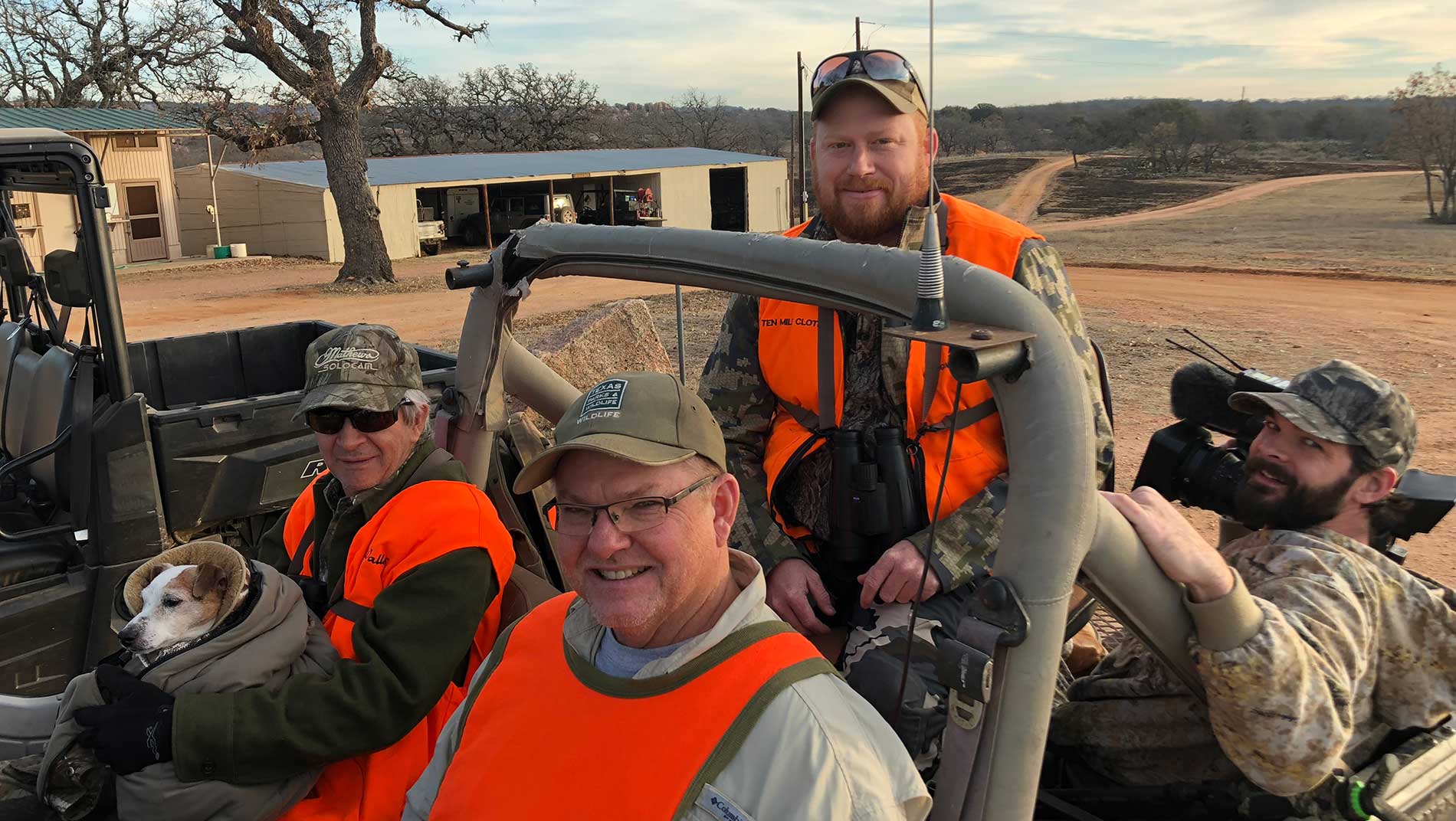 Kyle Banowsky on exotic safari at Mason Mountain WMA.