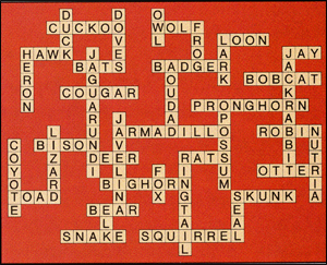 Mammal Scrabble Puzzle 2 Answers