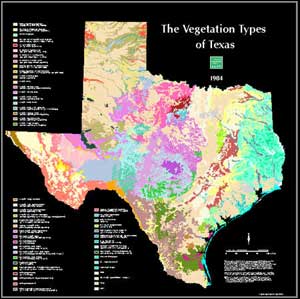 Vegetation Map Of Texas TPWD: GIS Vegetation Types of Texas    Introduction