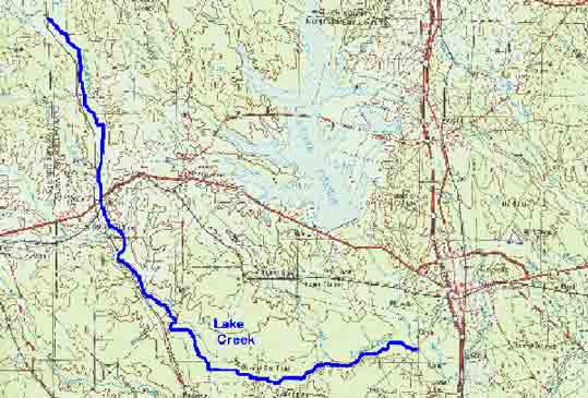 Map Location of Lake Creek