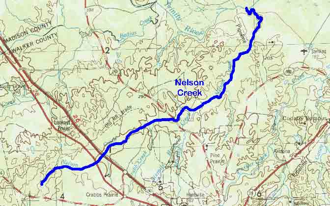 Map Location of Nelson Creek