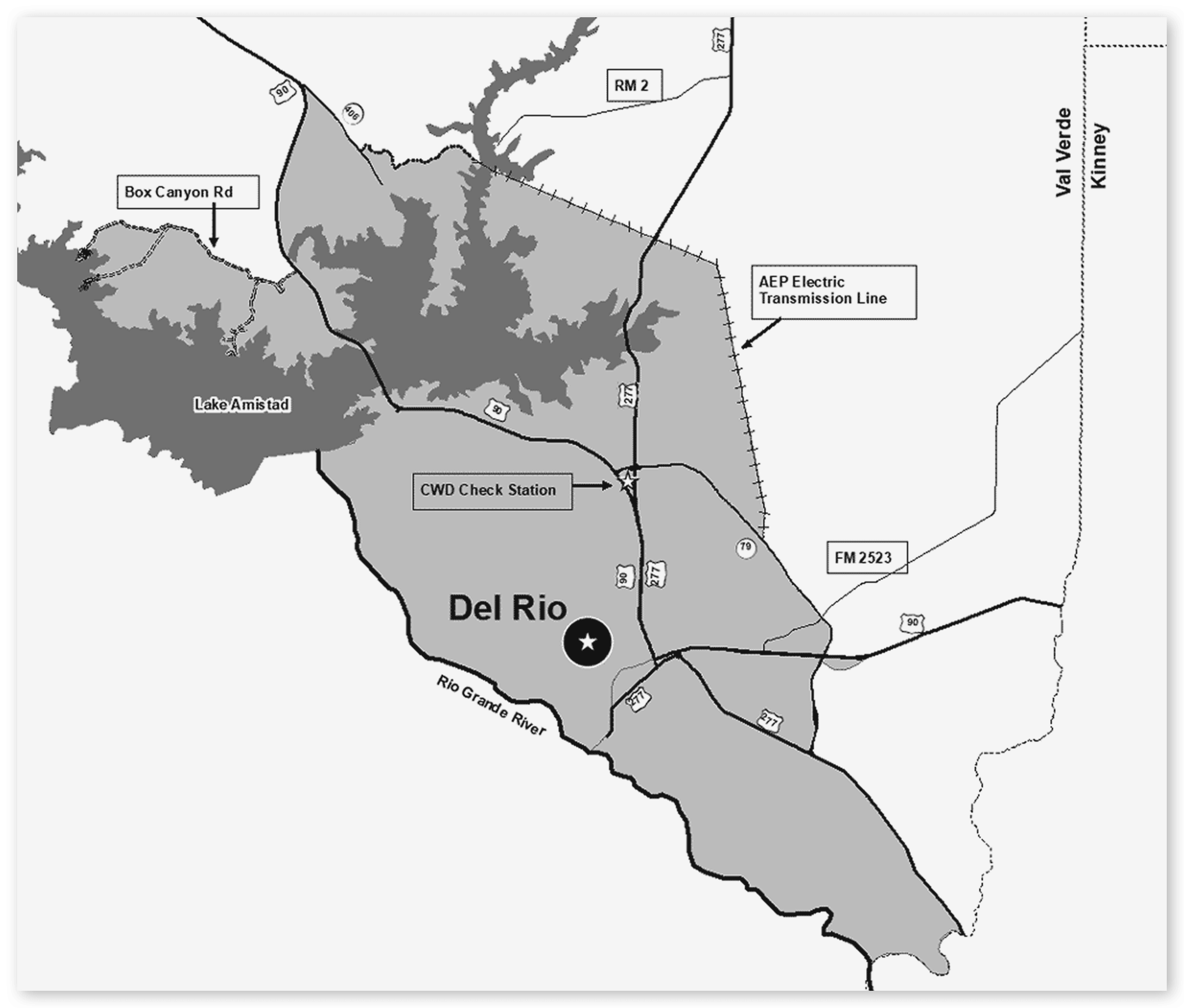map of Val Verde CWD zone