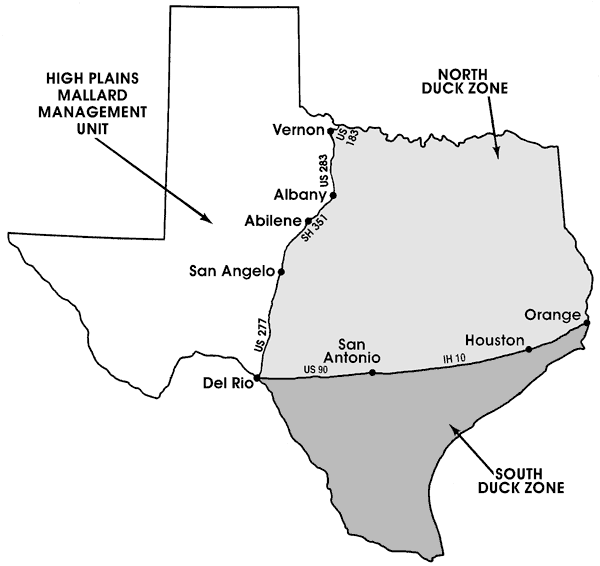 Duck Hunting Zones Map