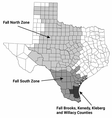 Fall Turkey Hunting Zones Map