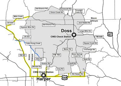 Gillespie County CWD Zone Map