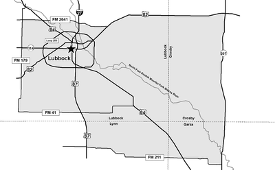 Lubbock County CWD Zone Map
