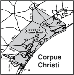 Zone C area near Corpus Christi closed to crane hunting
