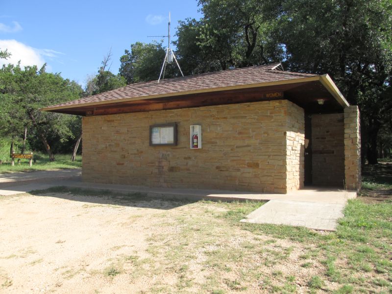 Restroom with showers in the Cedar Grove area.