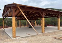 Pavilion under construction