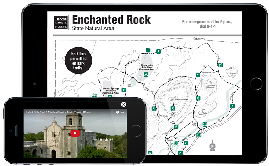 State Parks App on iPhone and iPad horizontal
