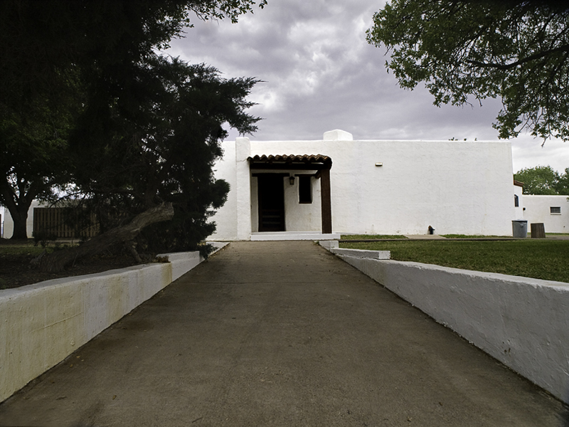 Entry to the Group Hall. Photo by John Chandler.