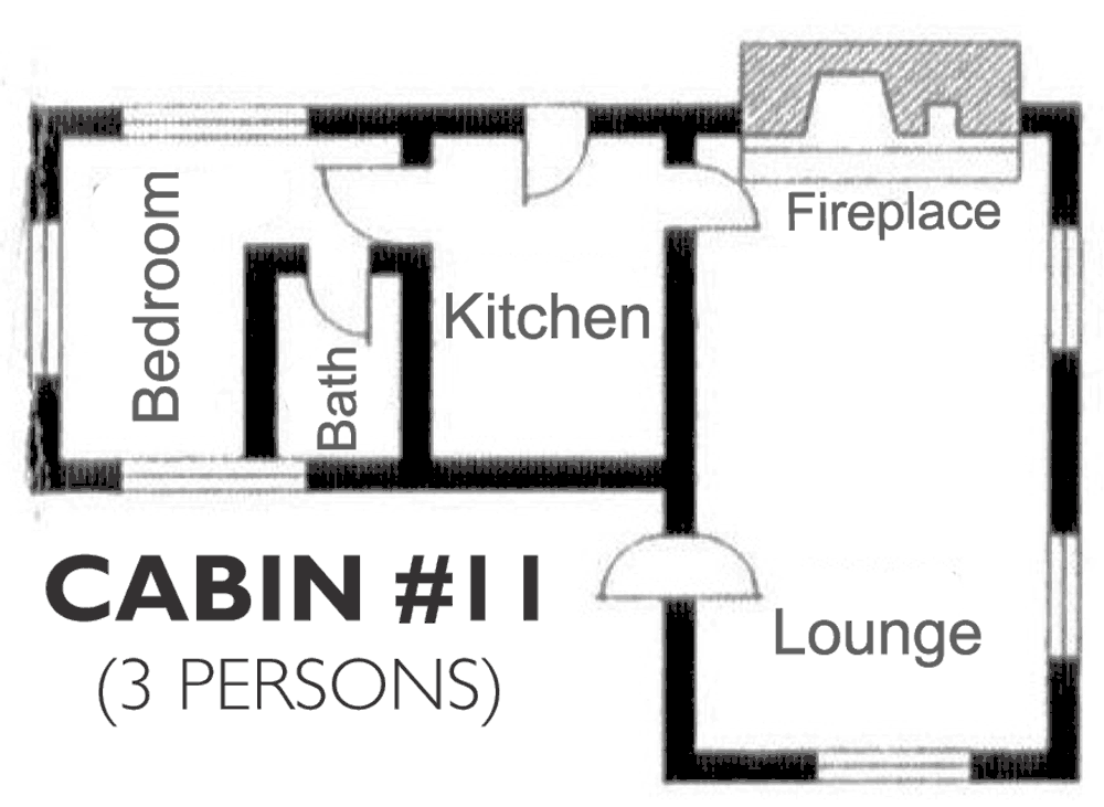 The floor plan for Cabin #11.