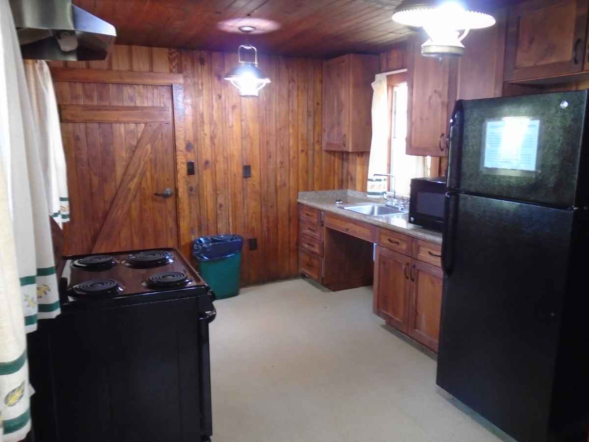 The kitchen in Cabin 12.