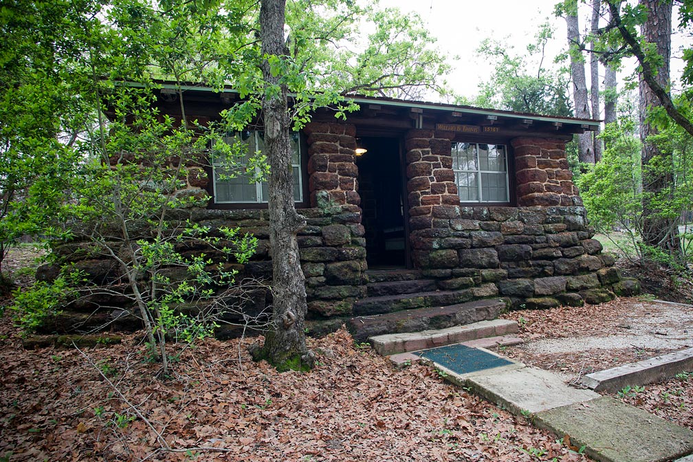 Bastrop State Park Cabin #3 exterior view.