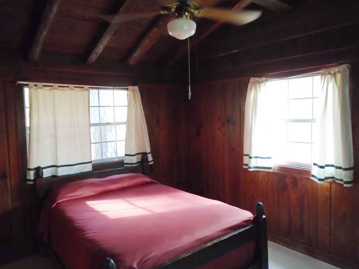 Bedroom 1 of Cabin 7 has one double bed. 