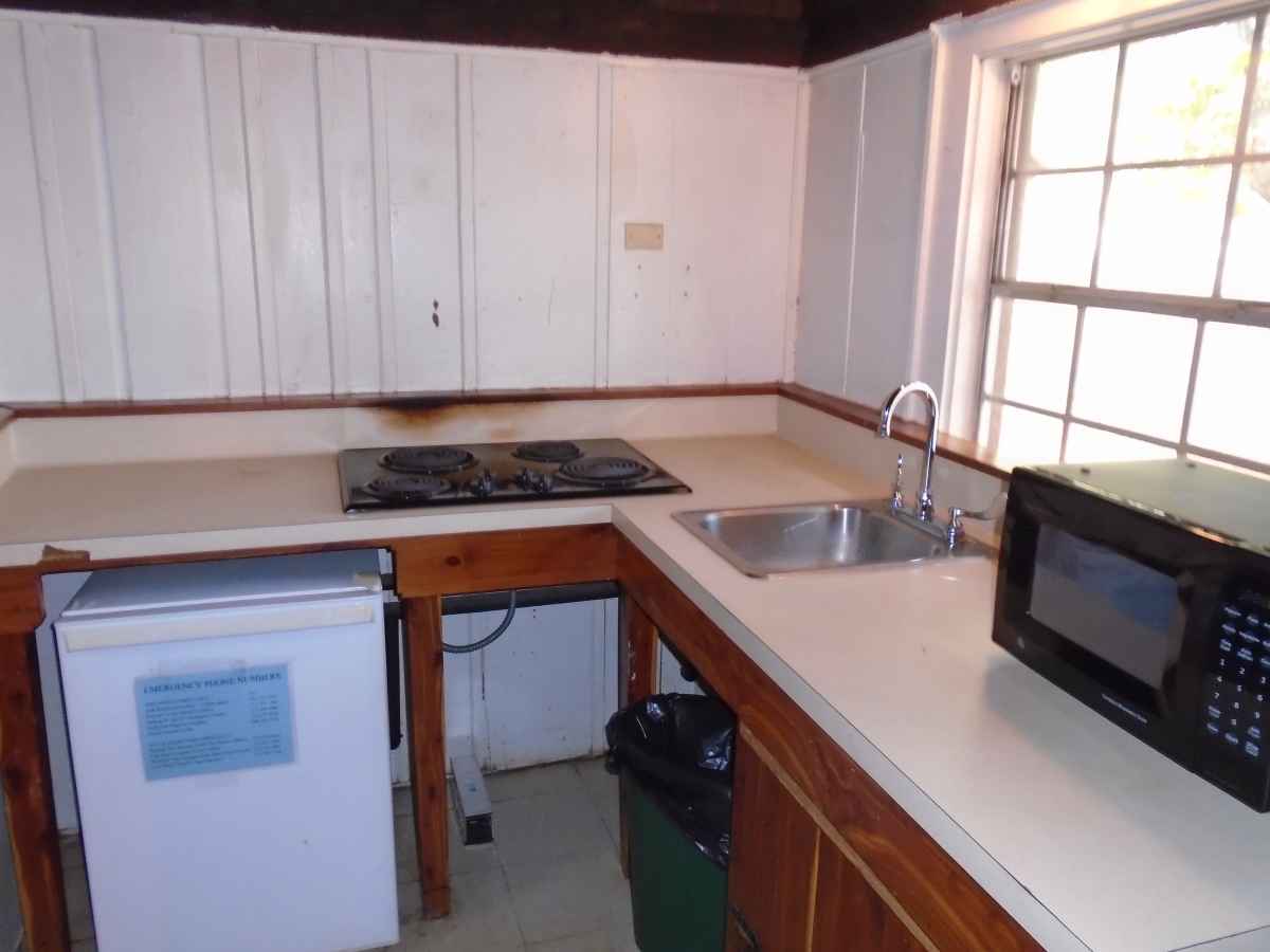 Another view of the kitchen in Cabin 7. 
