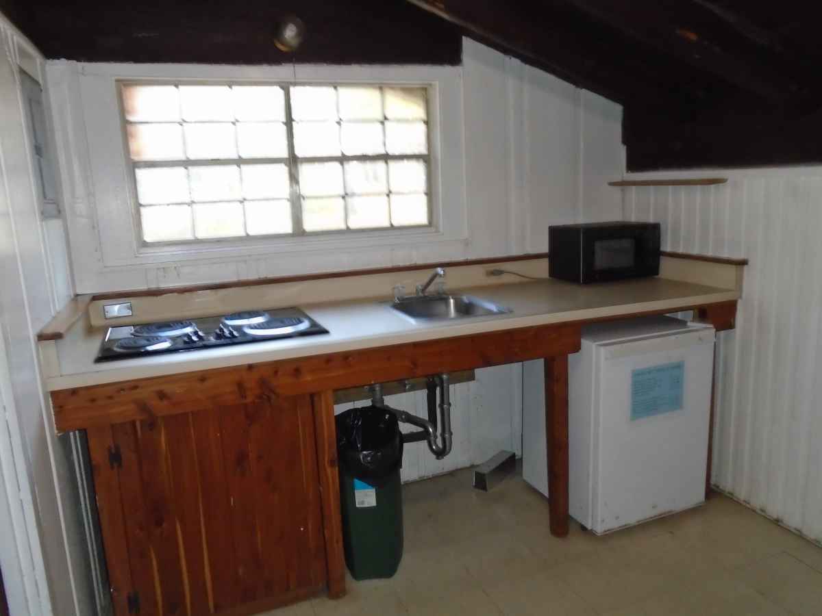 The kitchen in Cabin 8. 