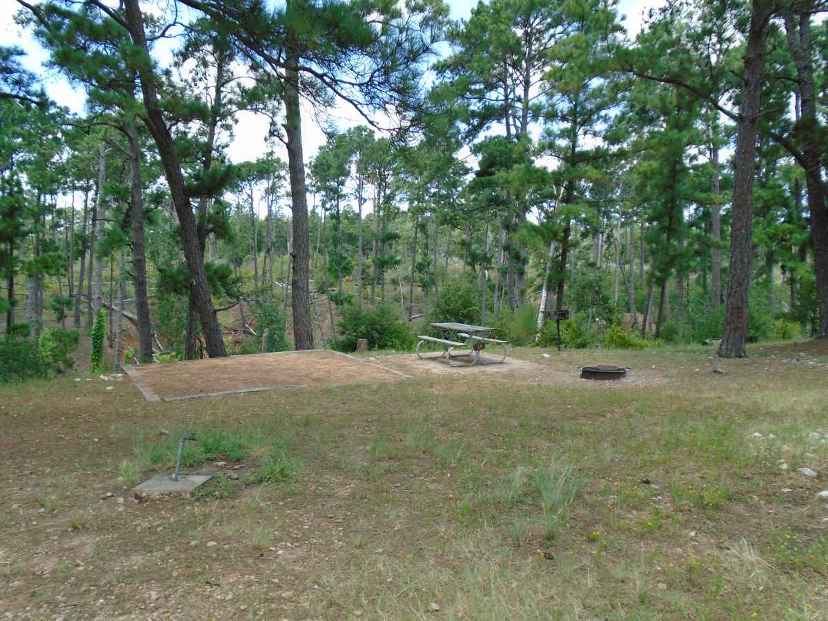 Campsite 34 in the Deer Run camping area. 