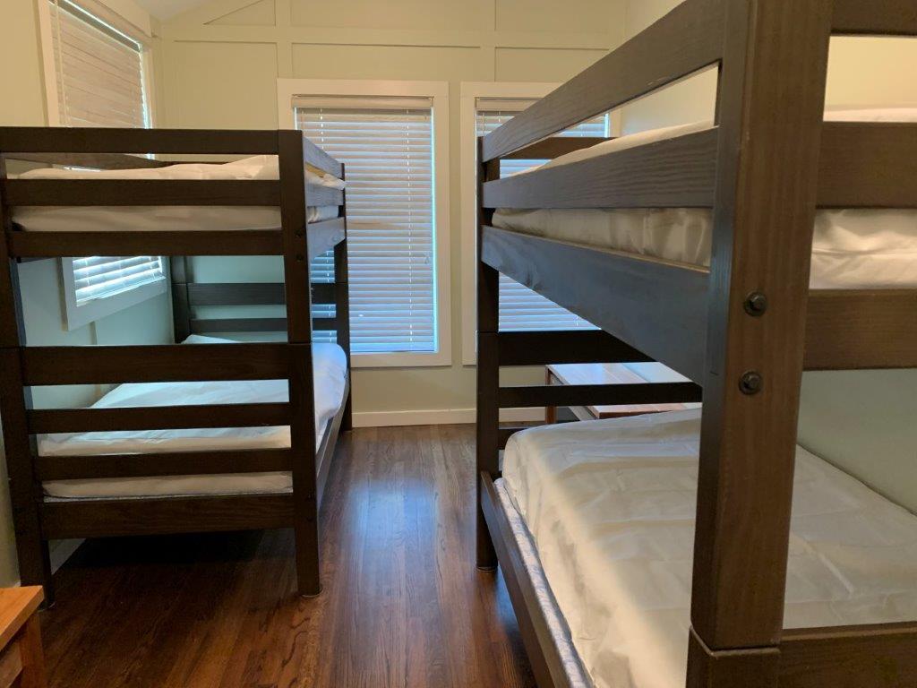 Room with five sets of twin bunks 