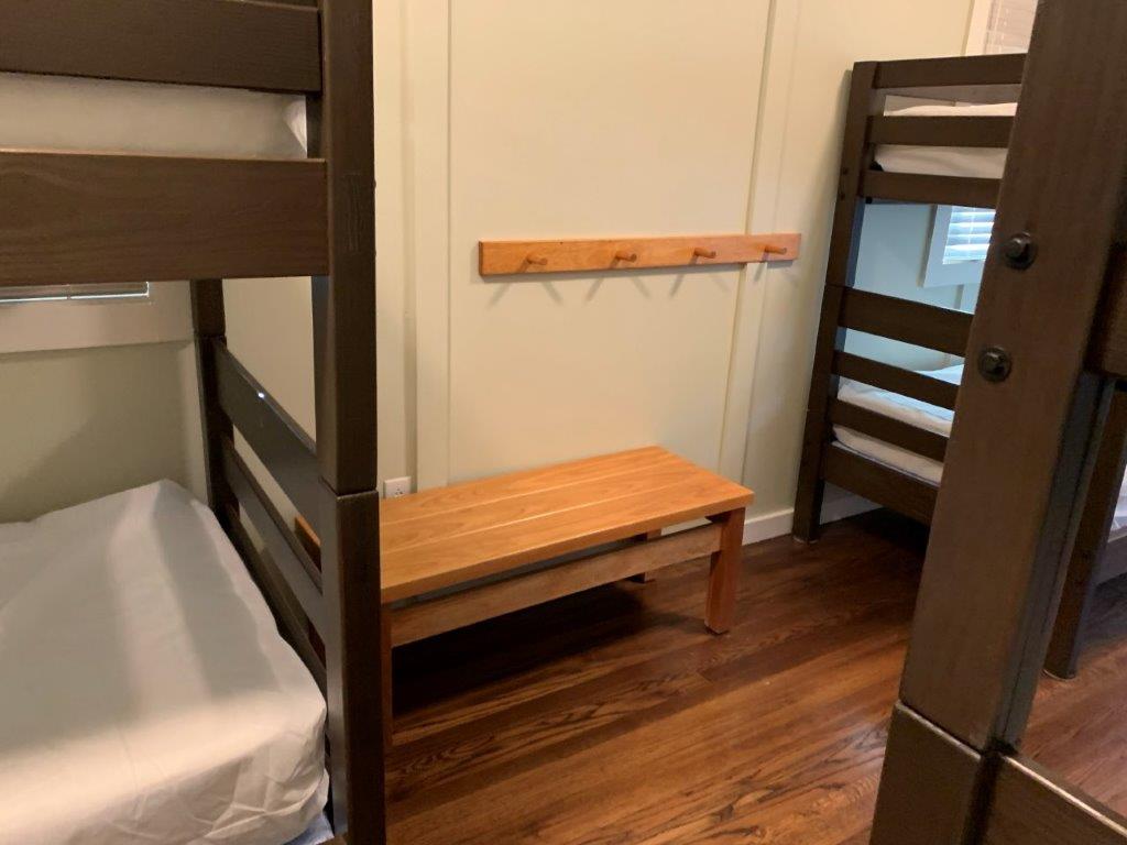 Room with five sets of twin bunks 