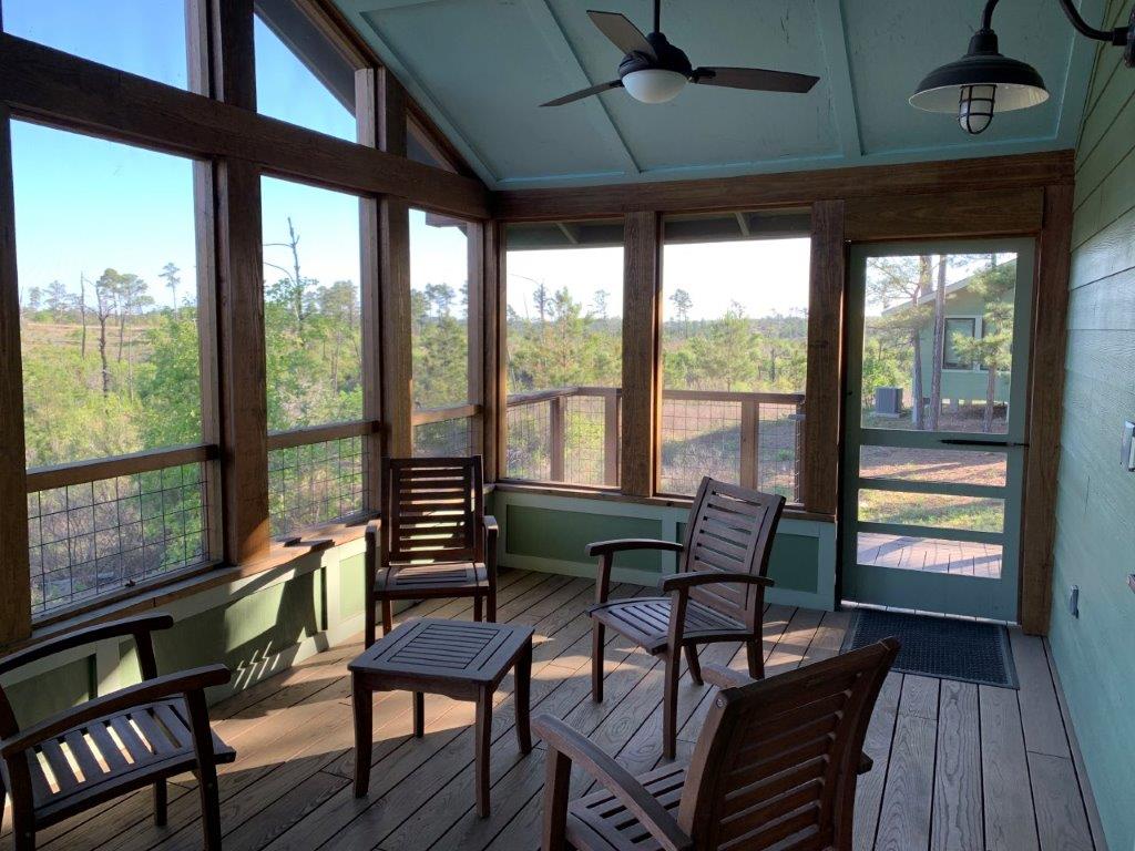 Dorm 3 screened porch.   