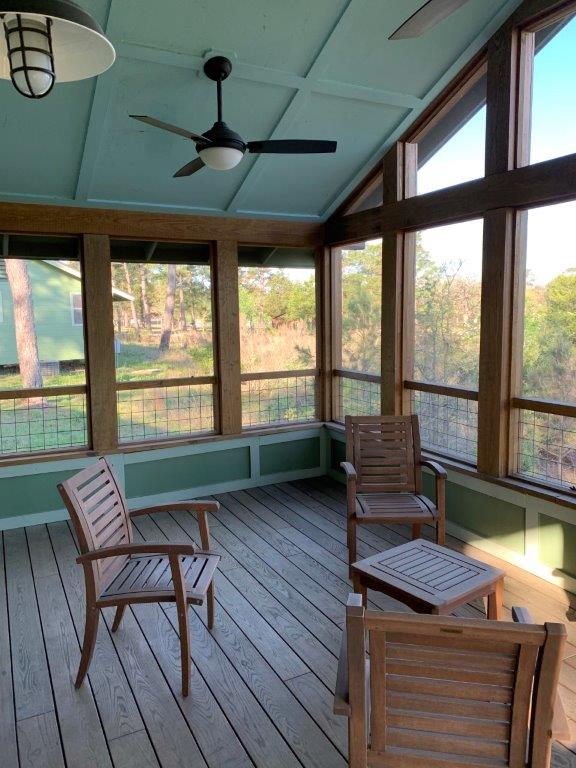 Dorm 3 screened porch.