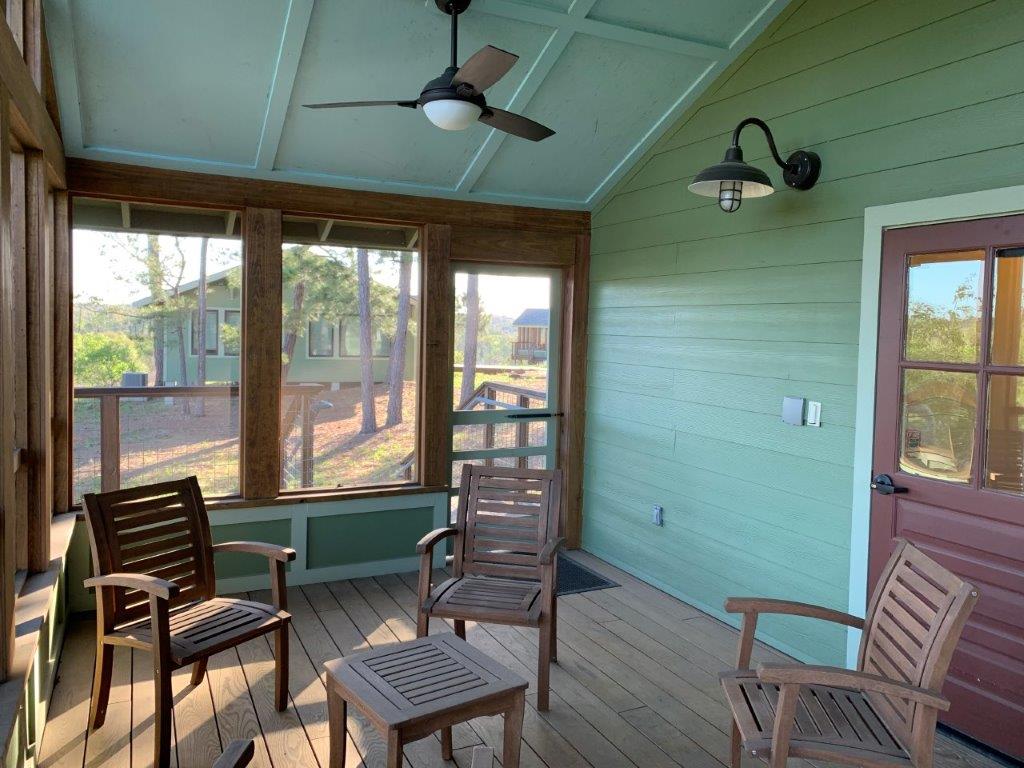 Dorm 3 screened porch.