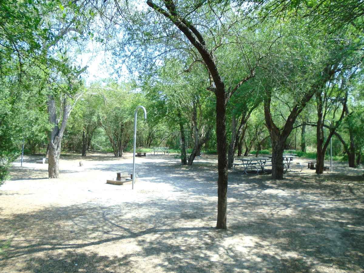 A wide view of the Walk-in Campsite Area.