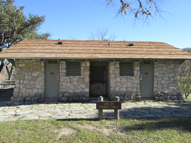 The restrooms near the Pavilion.   