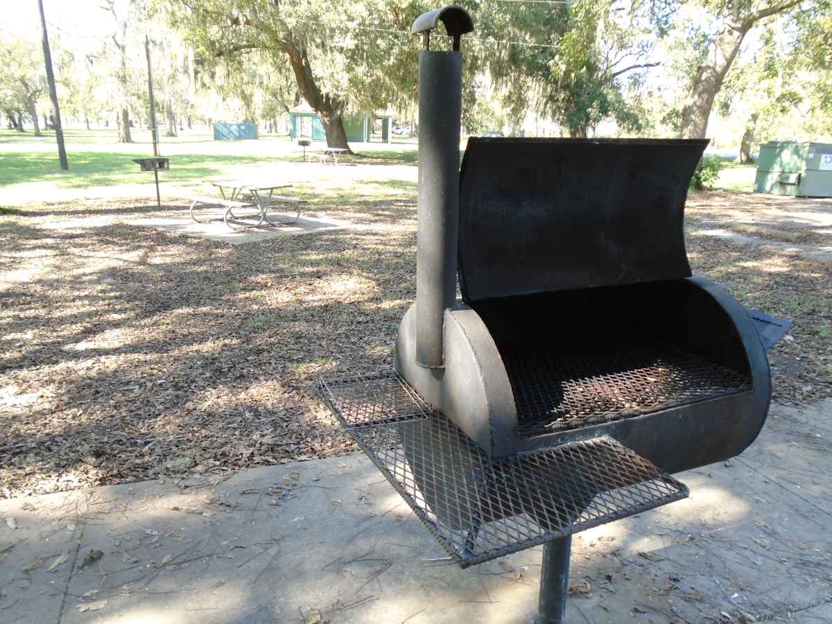 A cooking grill at the Pavilion #1 in the Elm Lake area. 