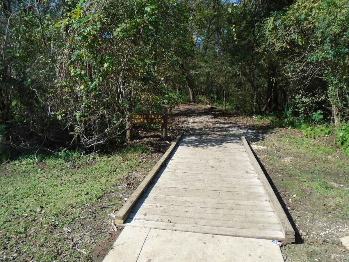 Entrance to the 32-person capacity Youth Group Camping Areas. 