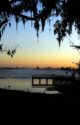 Sunset over the lake