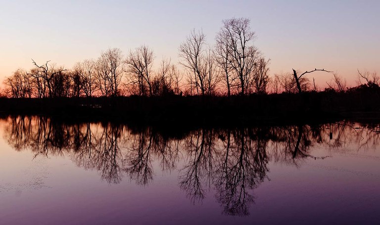 sunset view over water