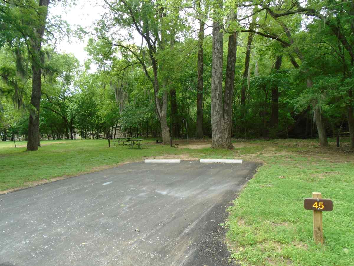 Campsite 45 in the Lakeview Camping Area.