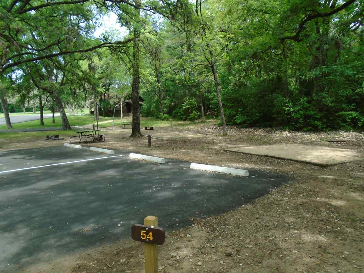 Campsite 54 in the Lakeview Camping Area.