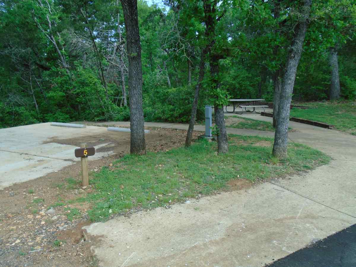 Campsite #5 in Cozy Circle Camping Area.