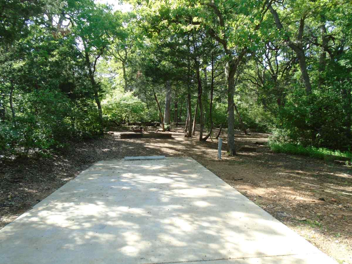 Campsite #16 in the Oak Haven Camping Area.