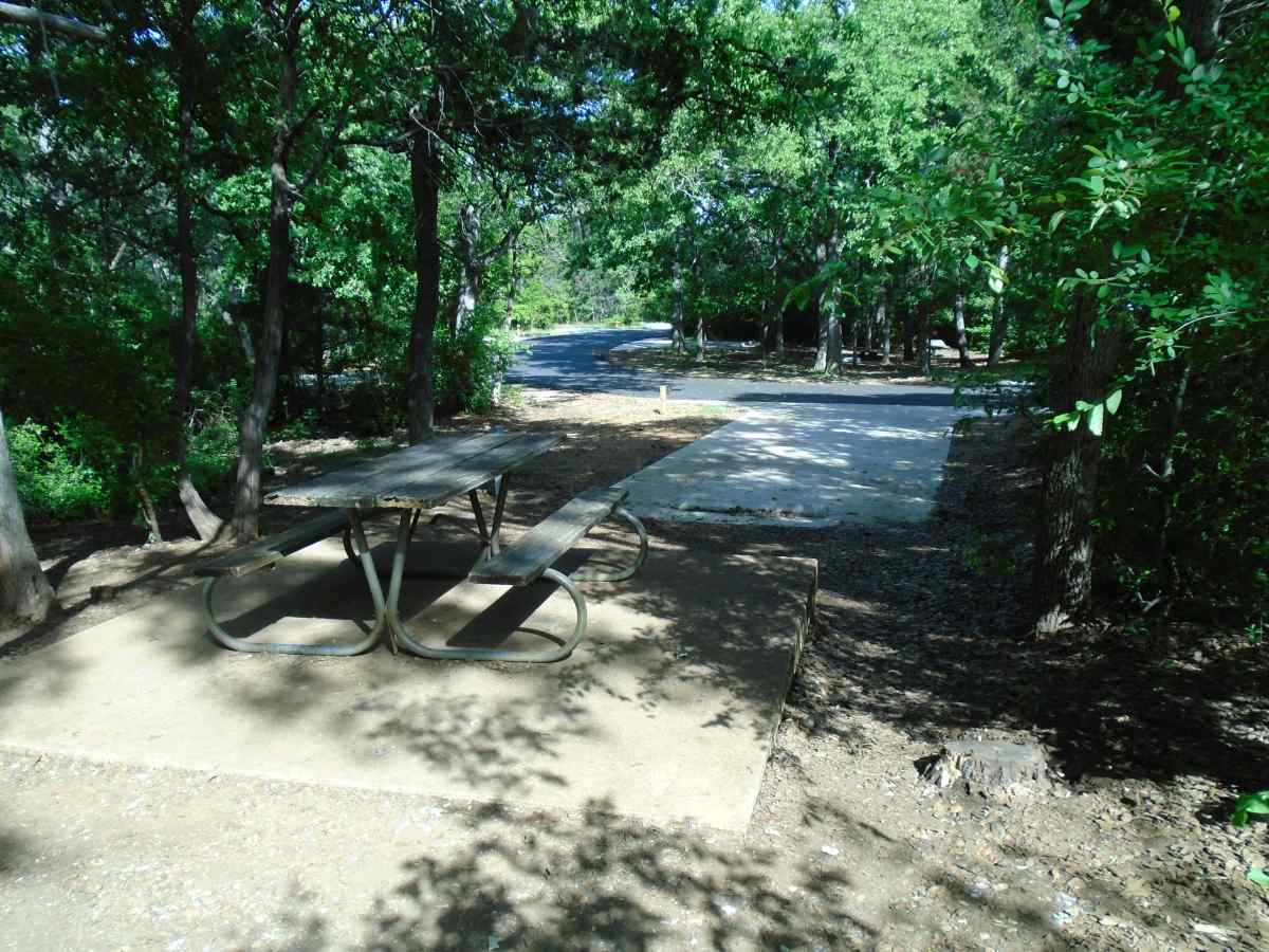 Campsite #16 in the Oak Haven Camping Area.