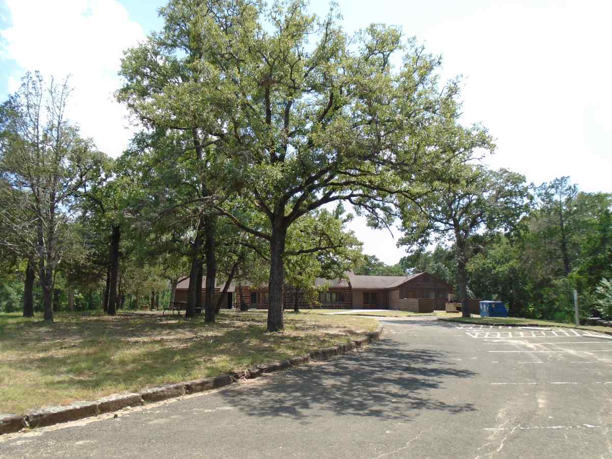 The parking area for the Group Recreation Hall