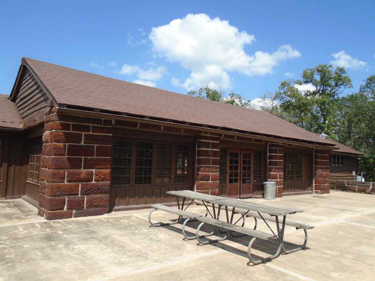 The back of the Group Recreation Hall. 