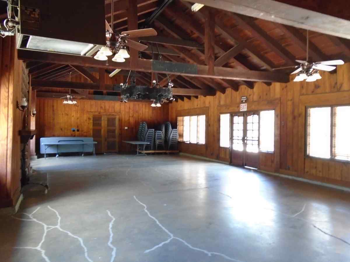 Inside the Group Recreation Hall. 